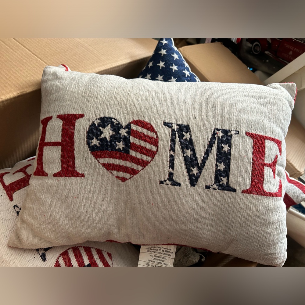 American flag decorative pillows